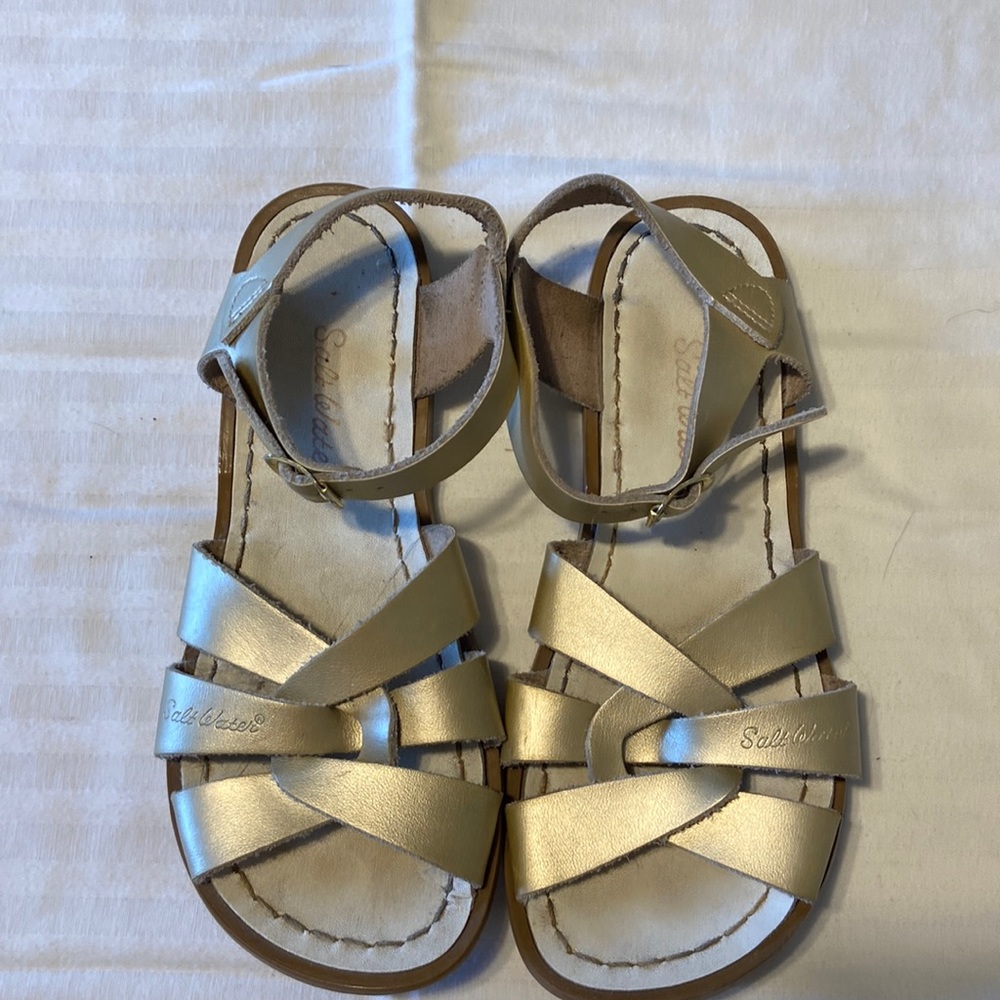 Gold saltwater sandals
